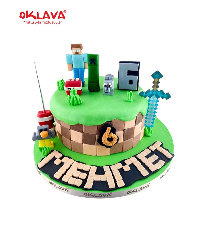 minecraft, oyuncu pastaları, gamer pasta modelleri 