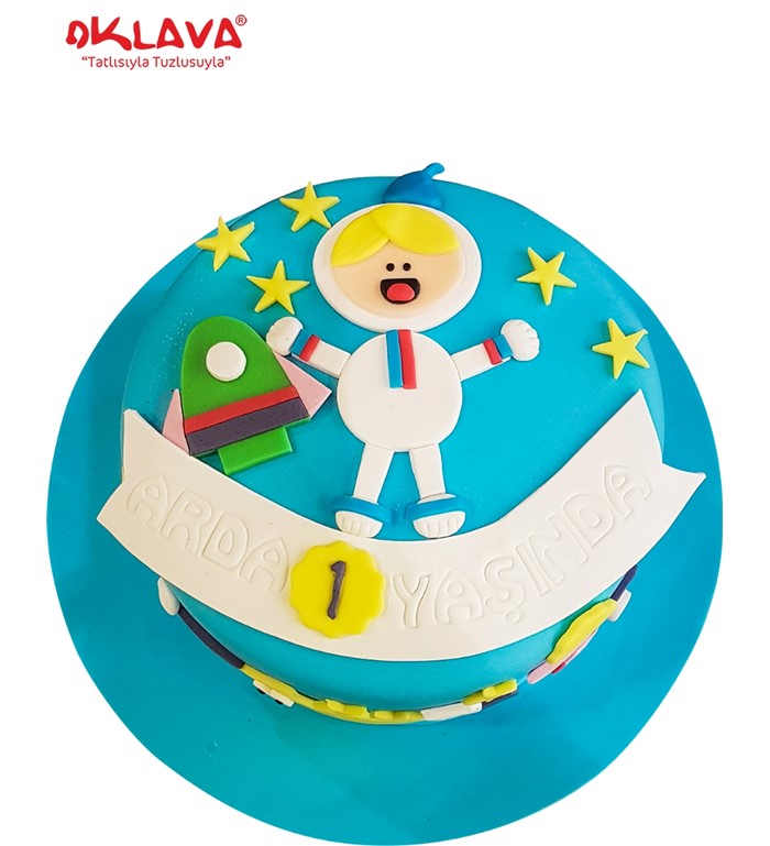 Astronot Uzay Younda Butik Pasta Oklava Pastanesi