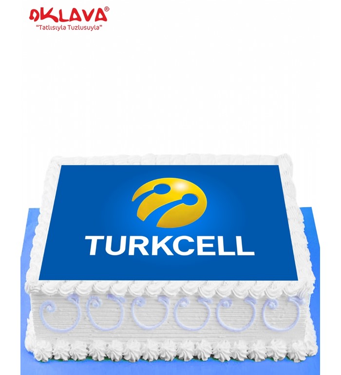 türkcell resimli pasta, kurumsal pasta, resimli pasta modeli