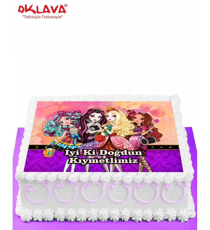 Monster High, kızlara için pasta, çizgi film pastası 