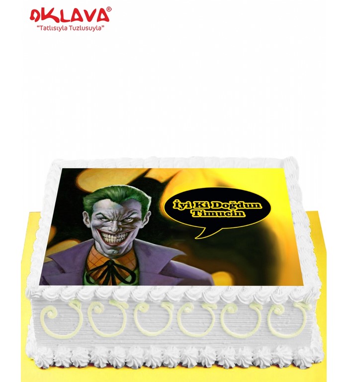 joker resimli pasta, film pasta modelleri, joker pastası