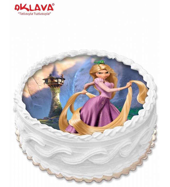 rapunzel pastası, kız çocuklara pasta, pasta modelleri