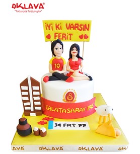taraftar pasta modelleri, taraftar pastası, galatasaray past