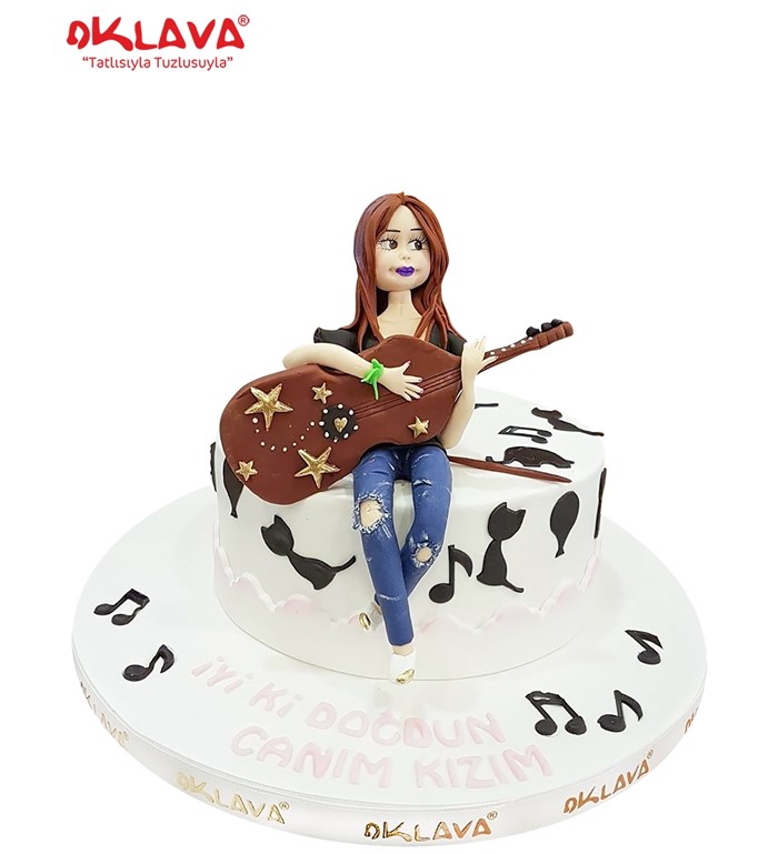 gitar pastası, müzik pastası, müzisyen pasta modelleri