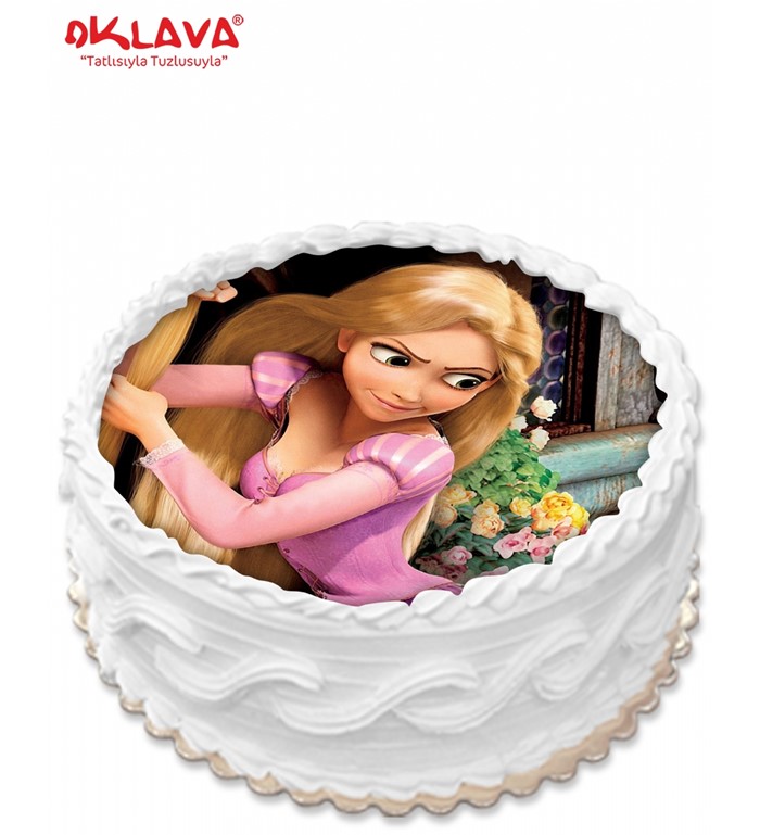 rapunzel pastası, kız çocuklara pasta, pasta modelleri