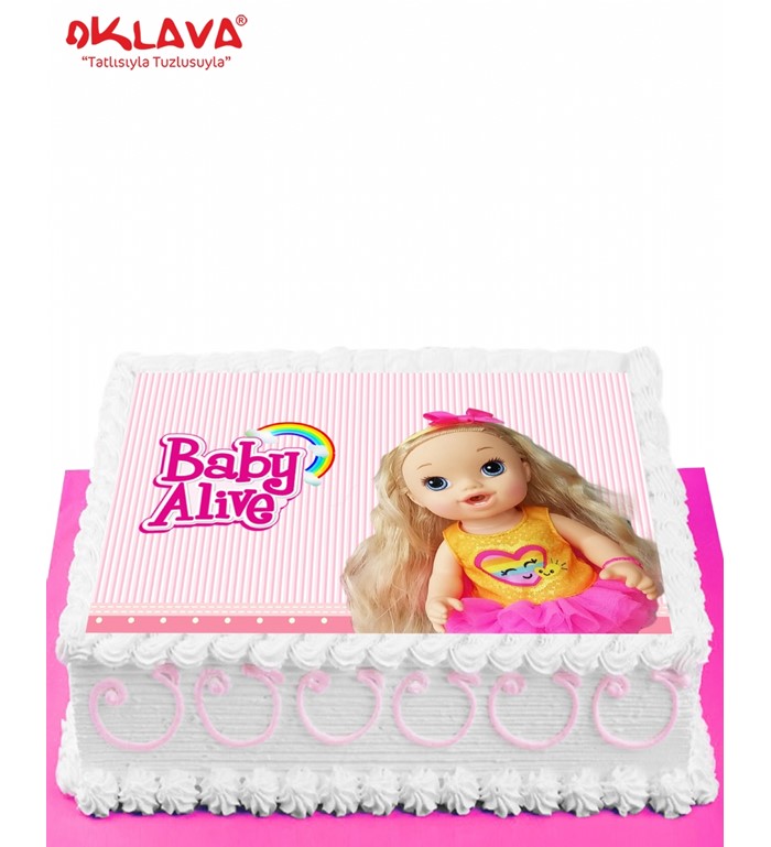 baby alive, bebek pasta modelleri, resimli pasta modelleri