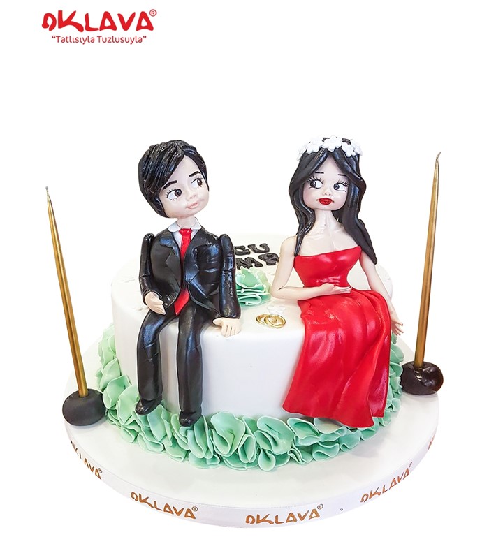 mutlu çiftler, aile pastası, düğün pasta modelleri 
