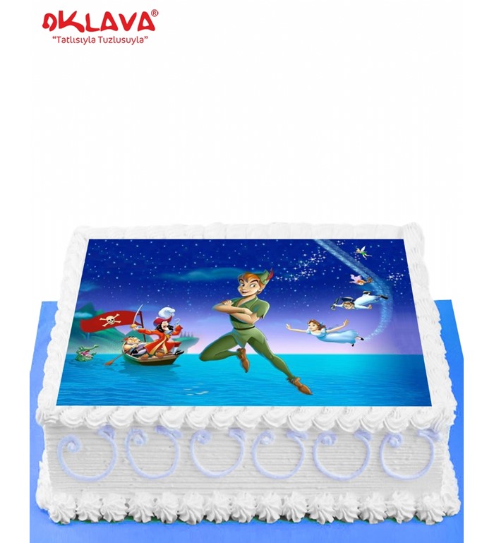 peter pan, çizgi film pastası, çocuk pastası