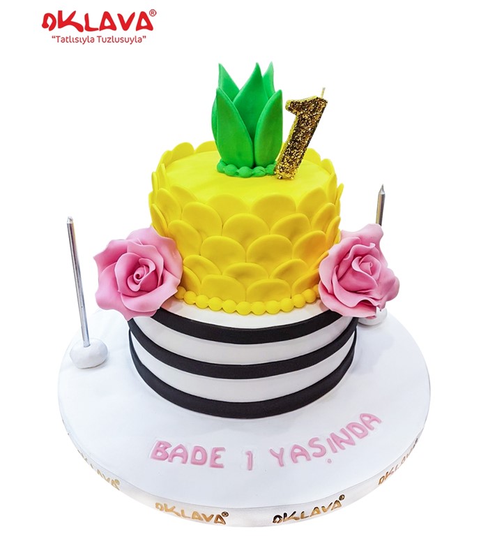 ananas doğum günü pastası, ananas pasta modeli