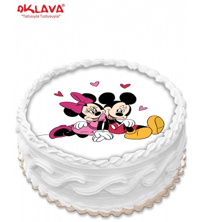 minnie mouse pastası, çizgi film pastası, özel tasarım pasta