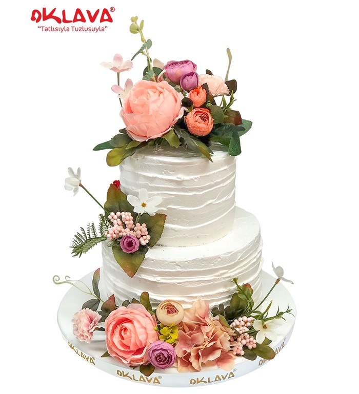 çiçekli söz nişan pastası, söz nişan pasta modelleri