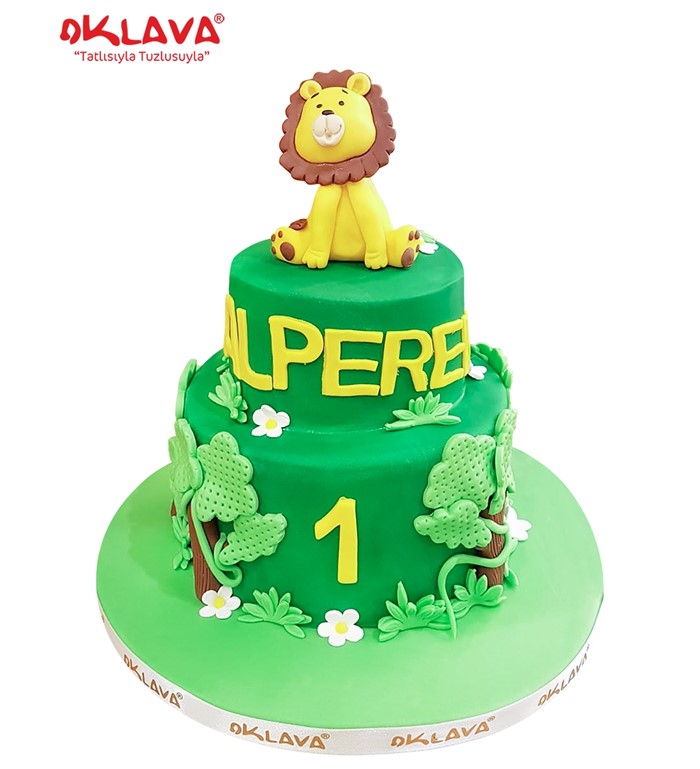 aslan kral doğum günü pastası, aslan pastası