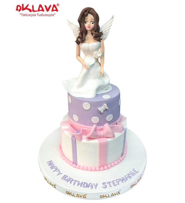 melek doğum günü pastası, melek pasta modelleri