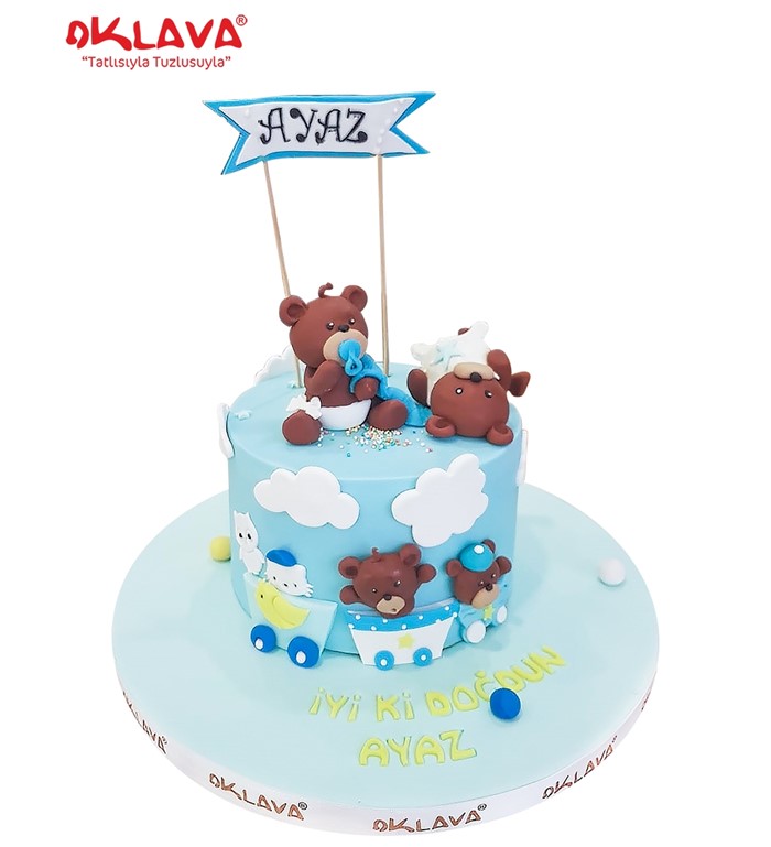 ayı doğum günü pastası, ayı pasta modelleri