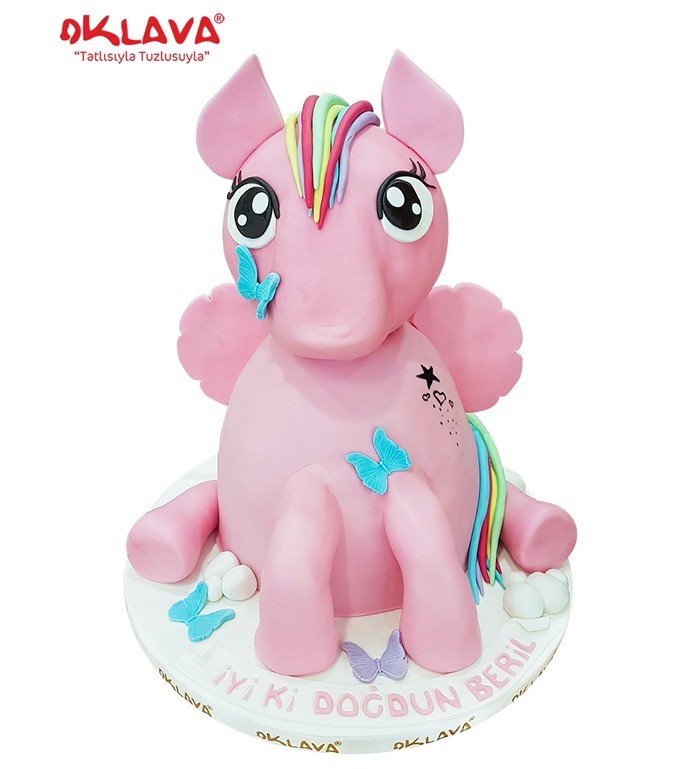pinkie pony pastası, little ponny pastası, kız çocuk pastası