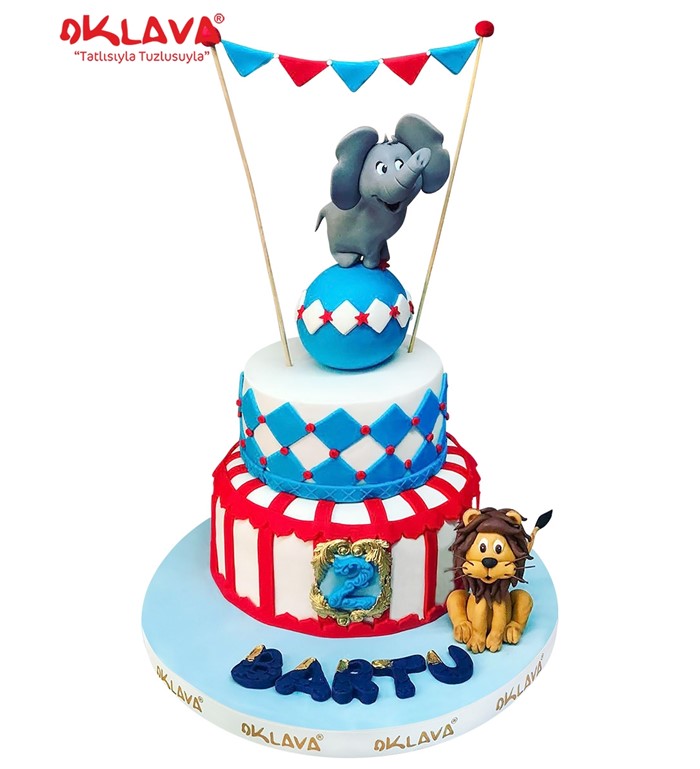 aslanlı pasta, doğum günü pastası, sevimli hayvanlar