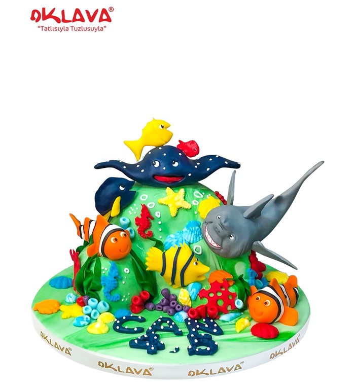 deniz kızı, deniz canlıları, özel pastalar, doğum günü