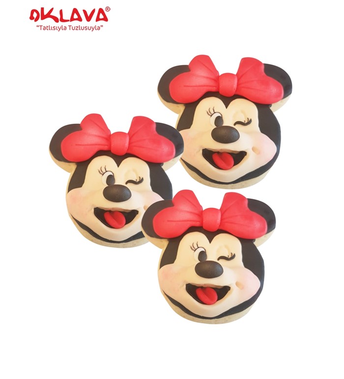 Minnie Mouse Kurabiyesi Oklava Pastanesi