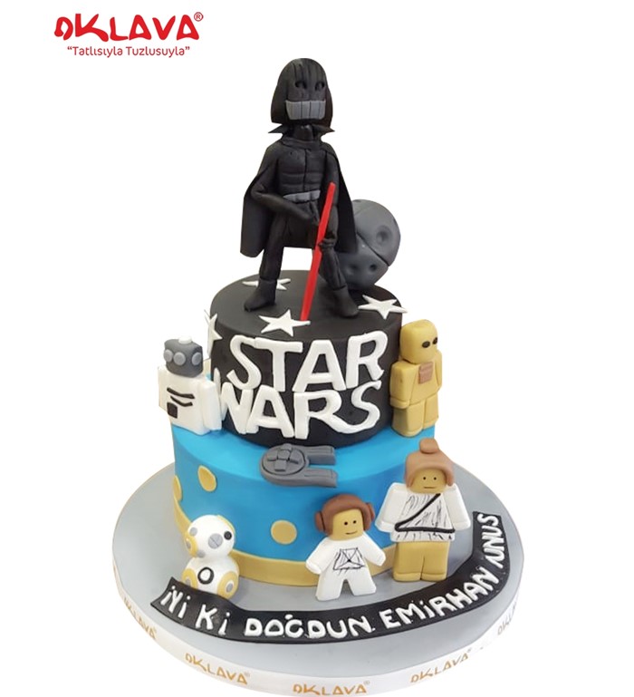 star wars, yıldız savaşları, doğum günü pastası, film pastas