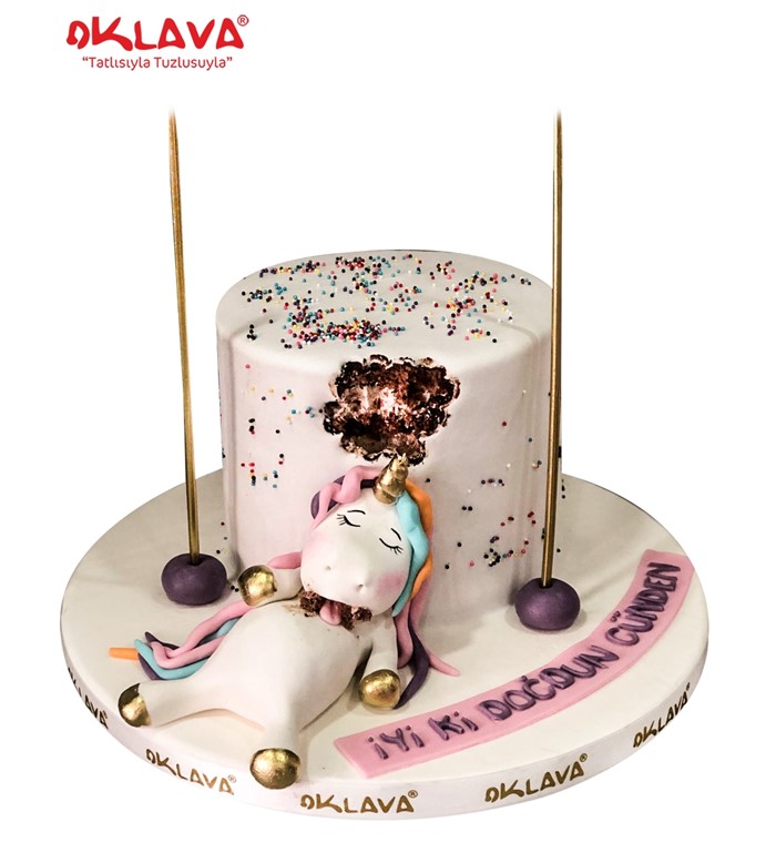 unicorn, rakamlı pasta, kız çocuk pastası, unicornlu pasta