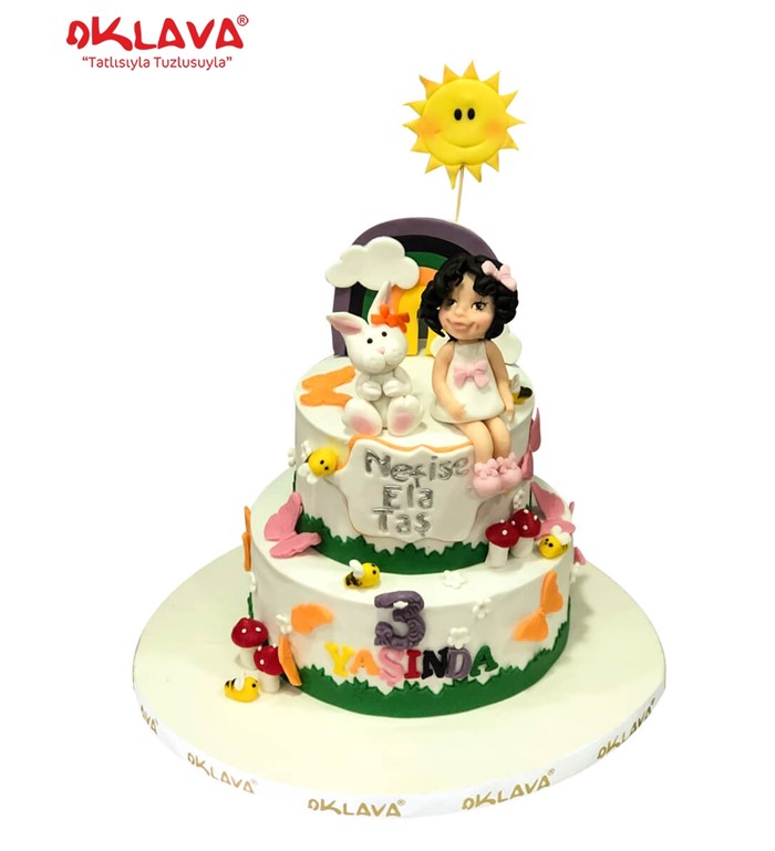 kız bebek pastası, yaz tasarımlı pasta, özel pastalar