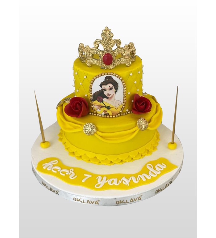 Prenses bella doğum günü pastası, doğum günü pastası, butik