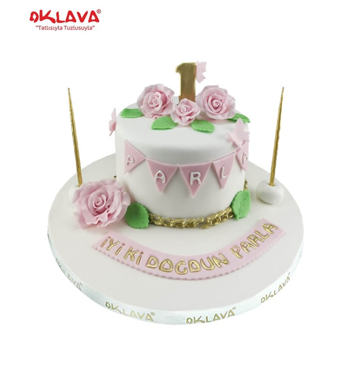 1 yaş günü, yaş günü, doğum günü, tırtıllı pasta, online