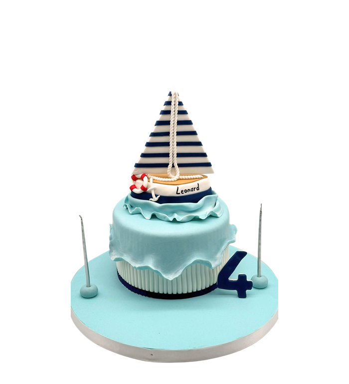 yelkenli pasta, denizci pastası, doğum günü pastası, gemi