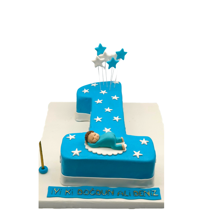 1 yaş doğum günü pastası, ilk doğum günü pastası,bebek pasta