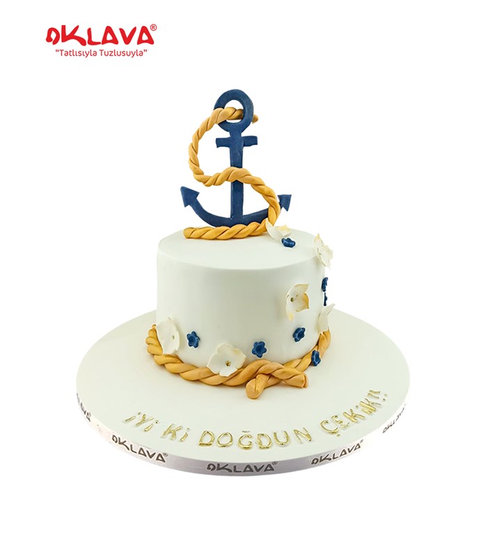 denizci çapası, çapalı pasta, kaptan pastası, özel tasarım