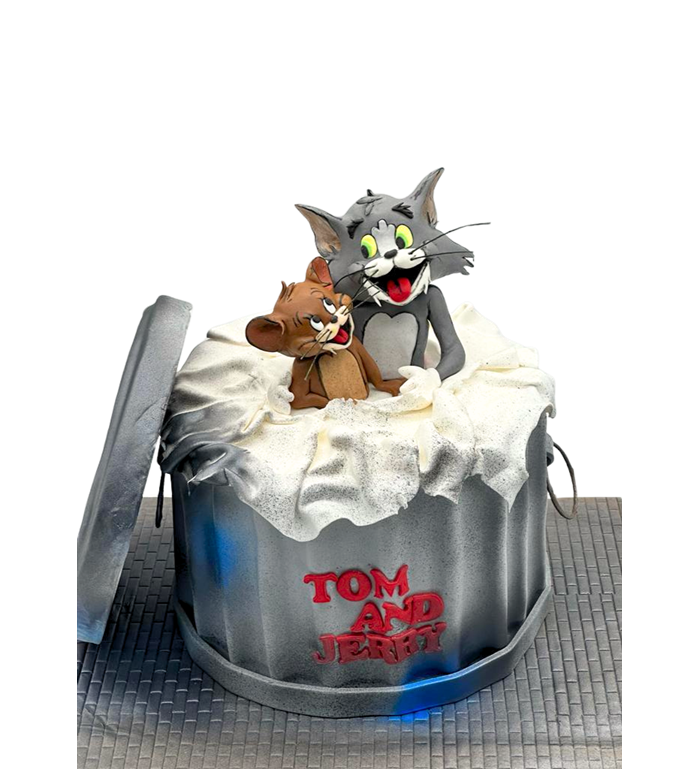 Tom ve Jerry pastası, çizgi film pasta, doğum günü pasta