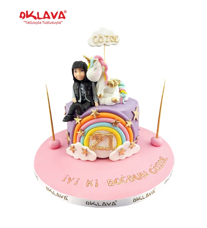 unicorn, rakamlı pasta, kız çocuk pastası, unicornlu pasta