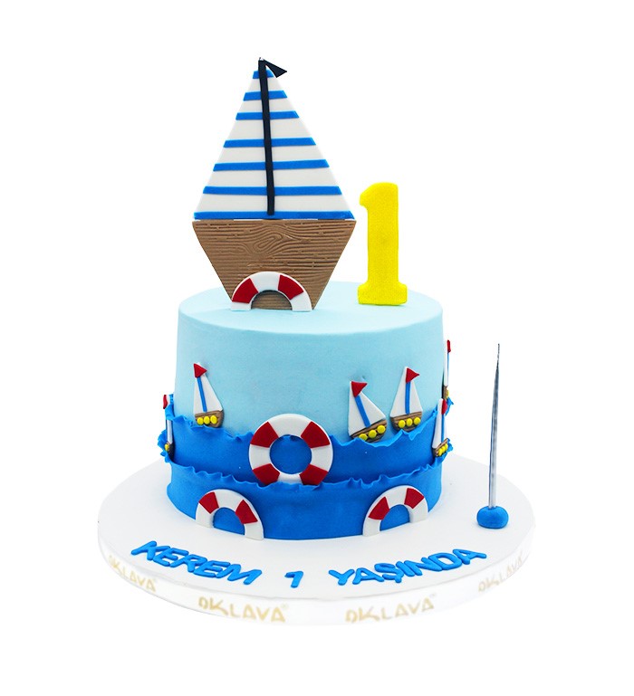 gemici doğum günü pastası, butik pasta, gemi pasta, butik