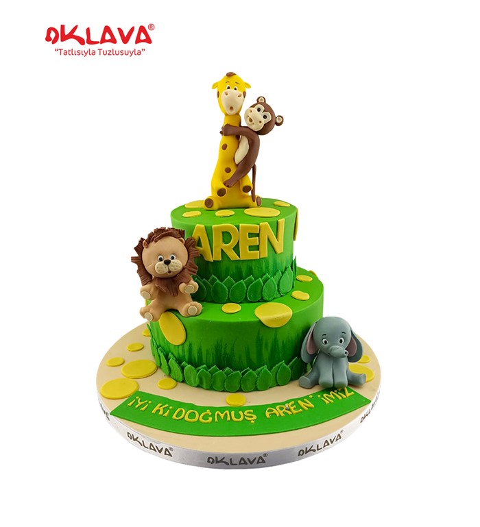 hayvanlı pasta, hayvanat pastası, doğum günü pastası
